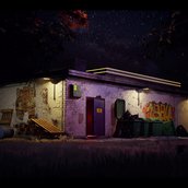 gas station back side